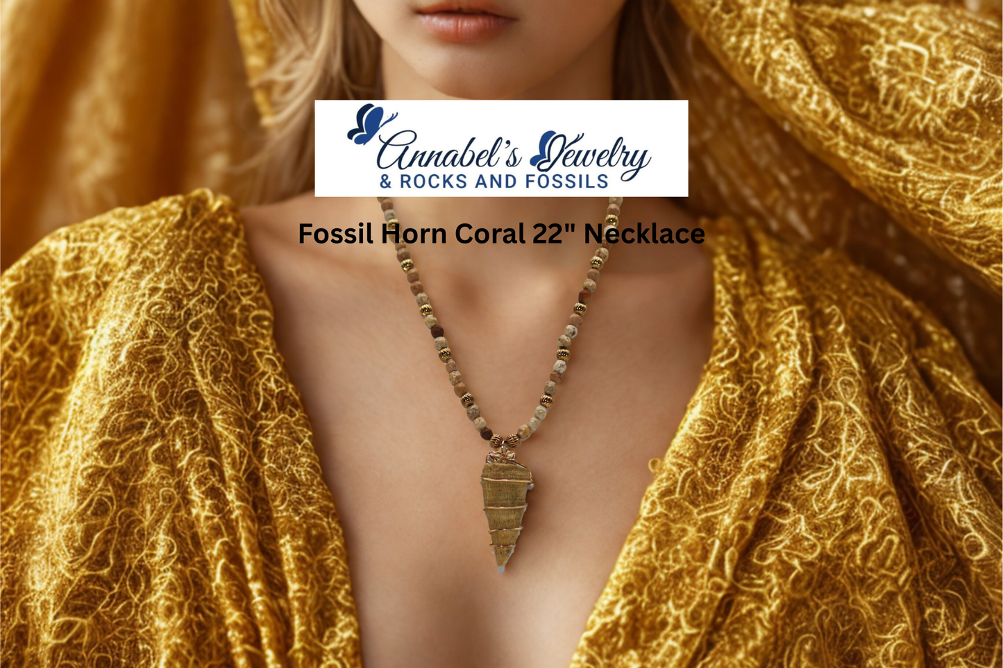 Fossil Horn Coral 22" Necklace