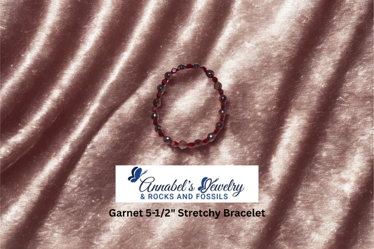 Garnet 5-1/2" Stretchy Bracelet