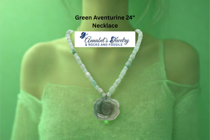 Green Aventurine 24" Necklace