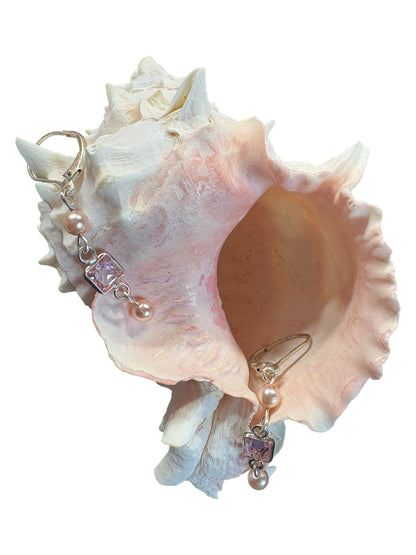 CZ & Pearls  Earrings