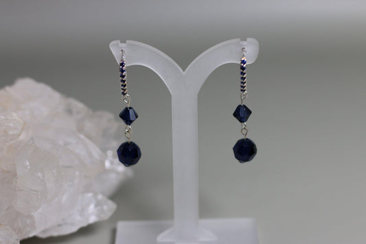Indigo Dark Blue Austrian Crystals - Annabel's Jewelry & Leather