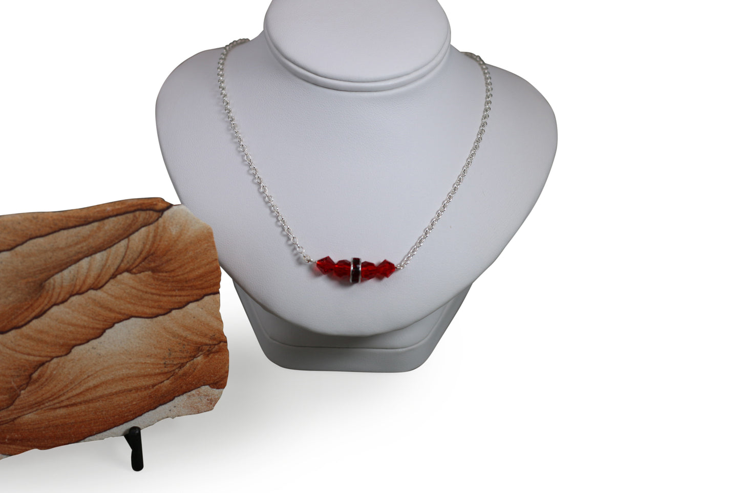 Light Siam Crystals Silver Set