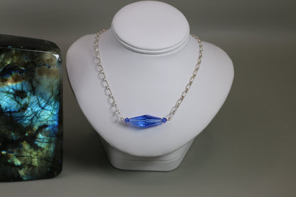 Sapphire Blue Austrian Crystals Double Cones - Annabel's Jewelry & Leather