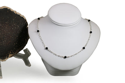Magic Black Pearls Silver Set