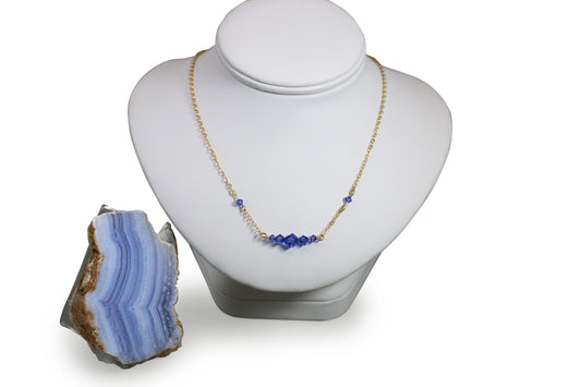 Sapphire Crystals 18" Necklace