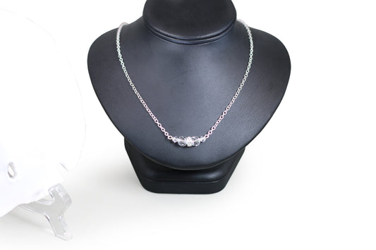 Crystals Silver Rondelles Set