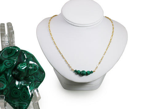 Malachite Gemstone 18" Necklace