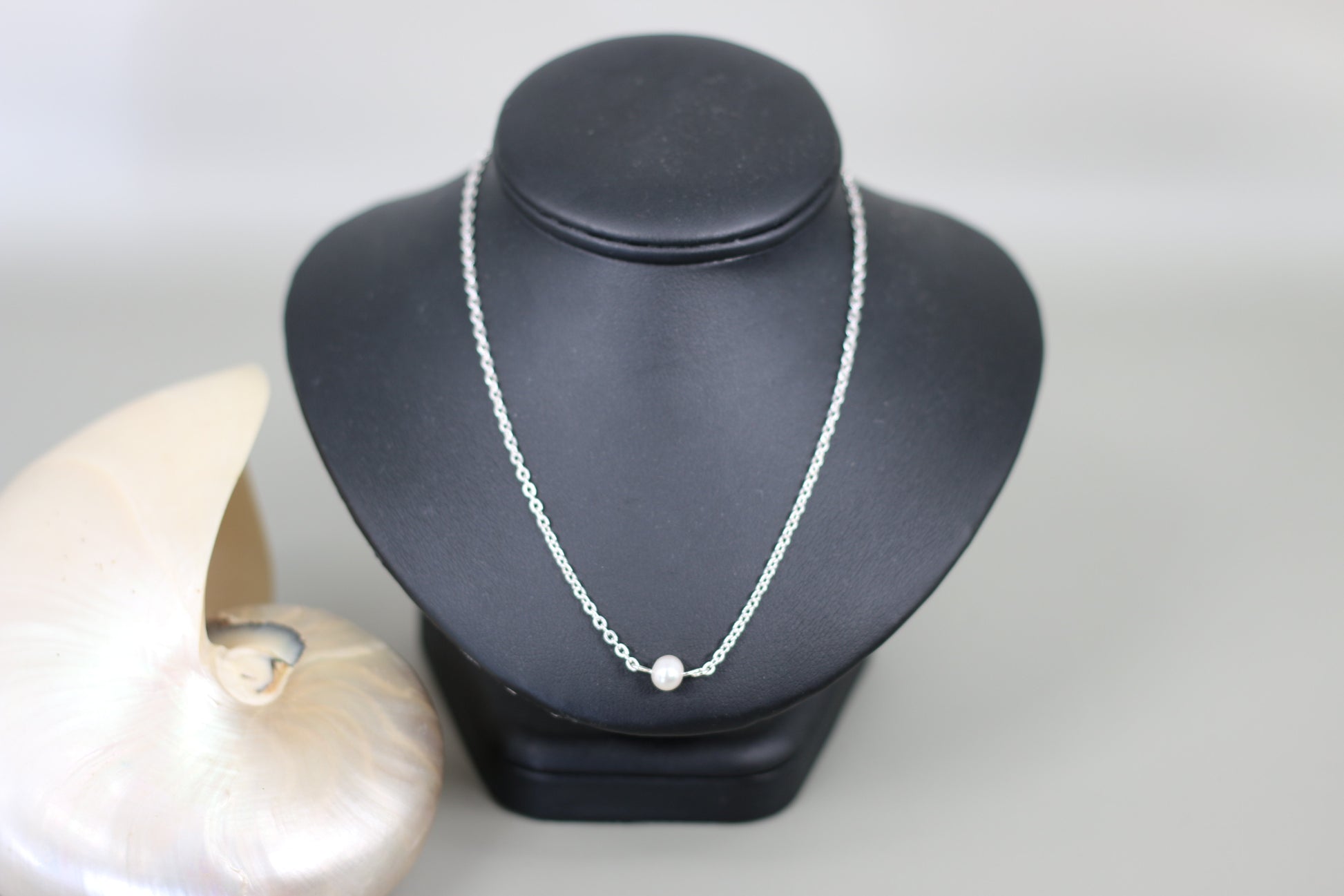 Cultured Pearl 16" Cable Chain Necklace with Sterling Silver Components - Annabel's Jewelry & Leather