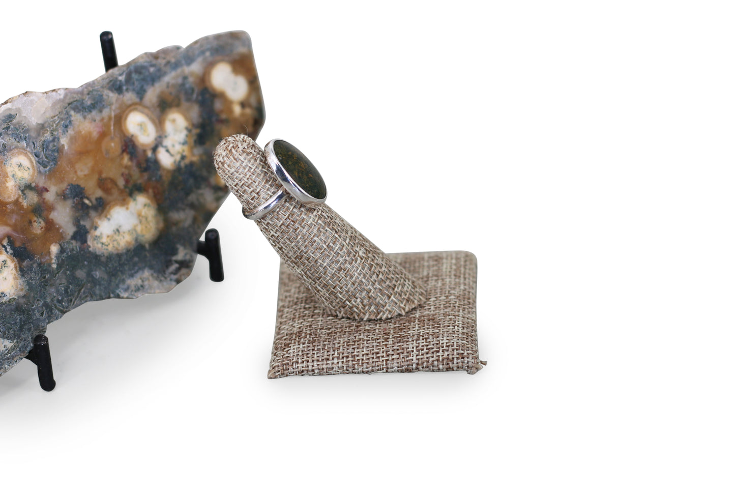 Green Moss Agate Size 4 Ring