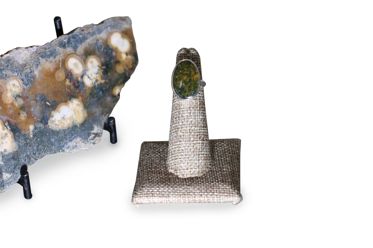 Green Moss Agate Size 4 Ring