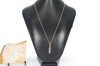 Clear Crystal Teardrop 20" Necklace
