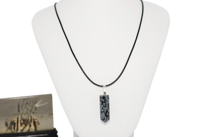Snowflake Obsidian 20" Necklace