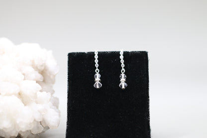 Clear CZ Sterling Silver Earwires with Clear Preciosa Czech Crystals - Annabel's Jewelry & Leather