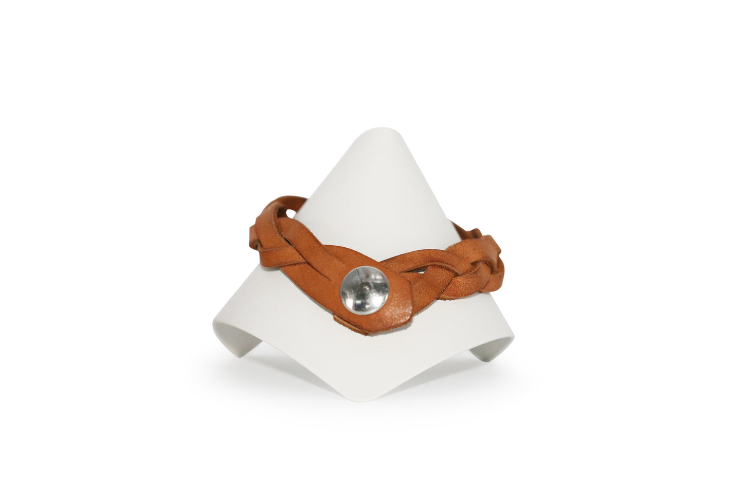 Mystery Braided Leather 9 1/2" Bracelet