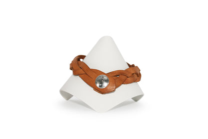 Mystery Braided Leather 9 1/2" Bracelet