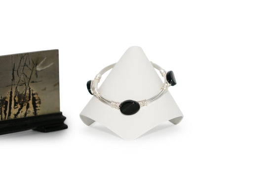 Twisted Onyx 7" Bracelet