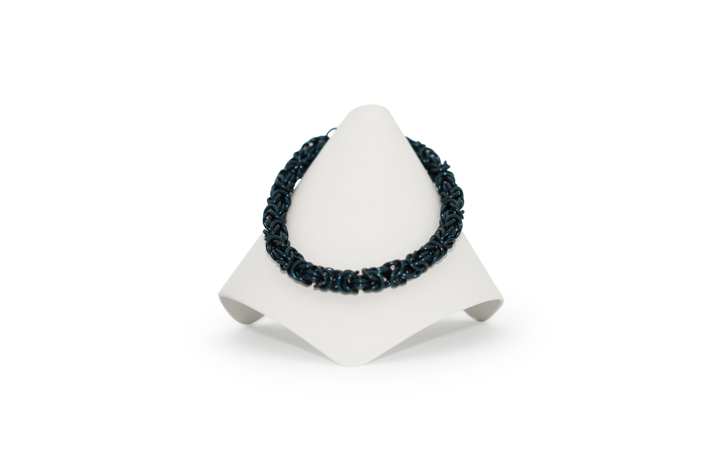 Dark Blue Byzantine 8" Bracelet