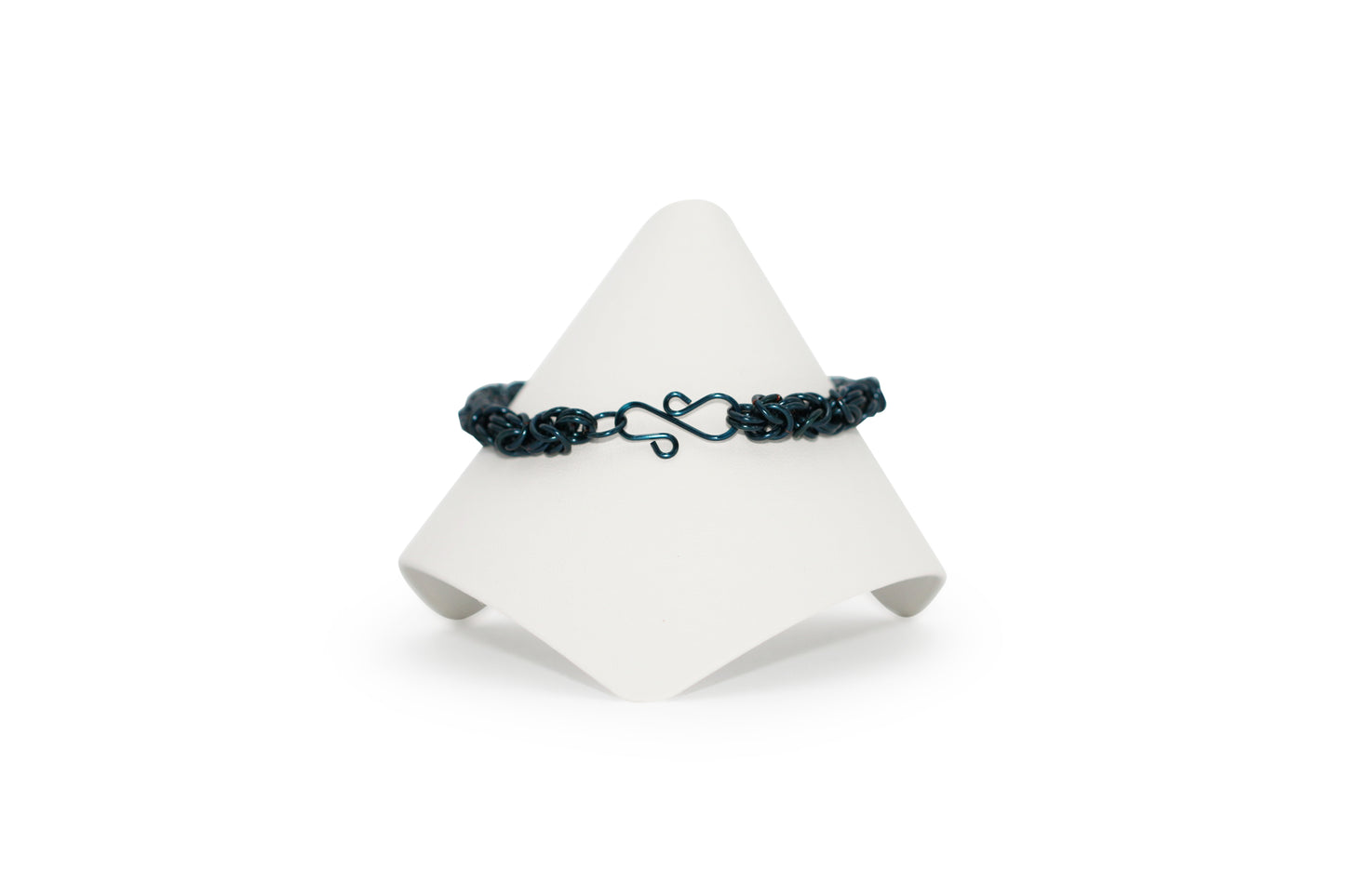 Dark Blue Byzantine 8" Bracelet