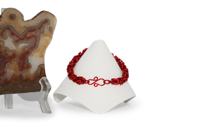 Red Byzantine 7-3/4" Bracelet