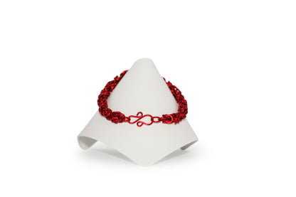 Red Byzantine 7-3/4" Bracelet