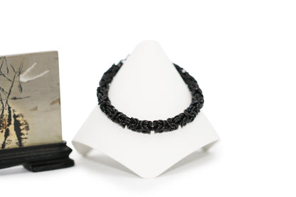 Black Byzantine 8" Bracelet