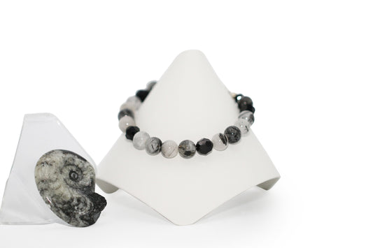 Tourmalinated Quartz 7 1/2" Bracelet