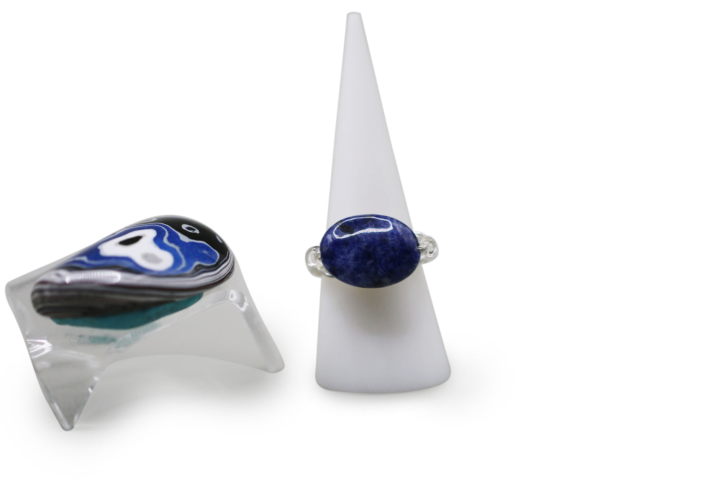 Wire Wrapped 7 1/2 Sodalite Ring