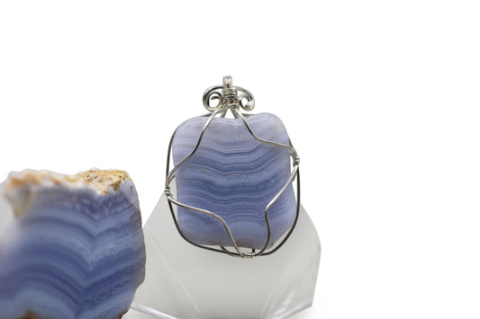 Blue Lace Agate Cabochon
