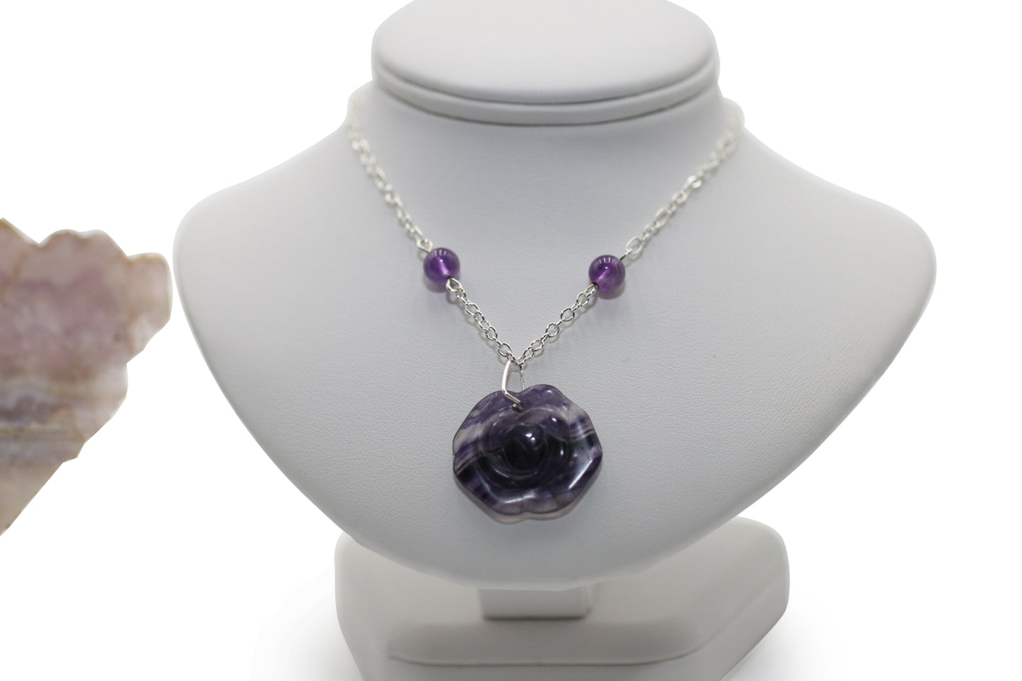 Amethyst Flower 24" Necklace