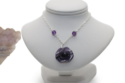 Amethyst Flower 24" Necklace
