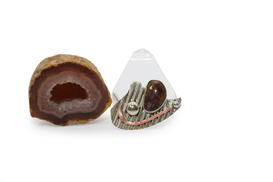 Agate Cabochon Pin