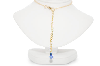 Lapis & Sapphire Crystals 22" Necklace