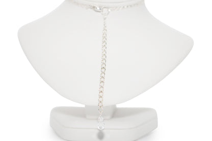 Antique Silver Flowers 16" Necklace