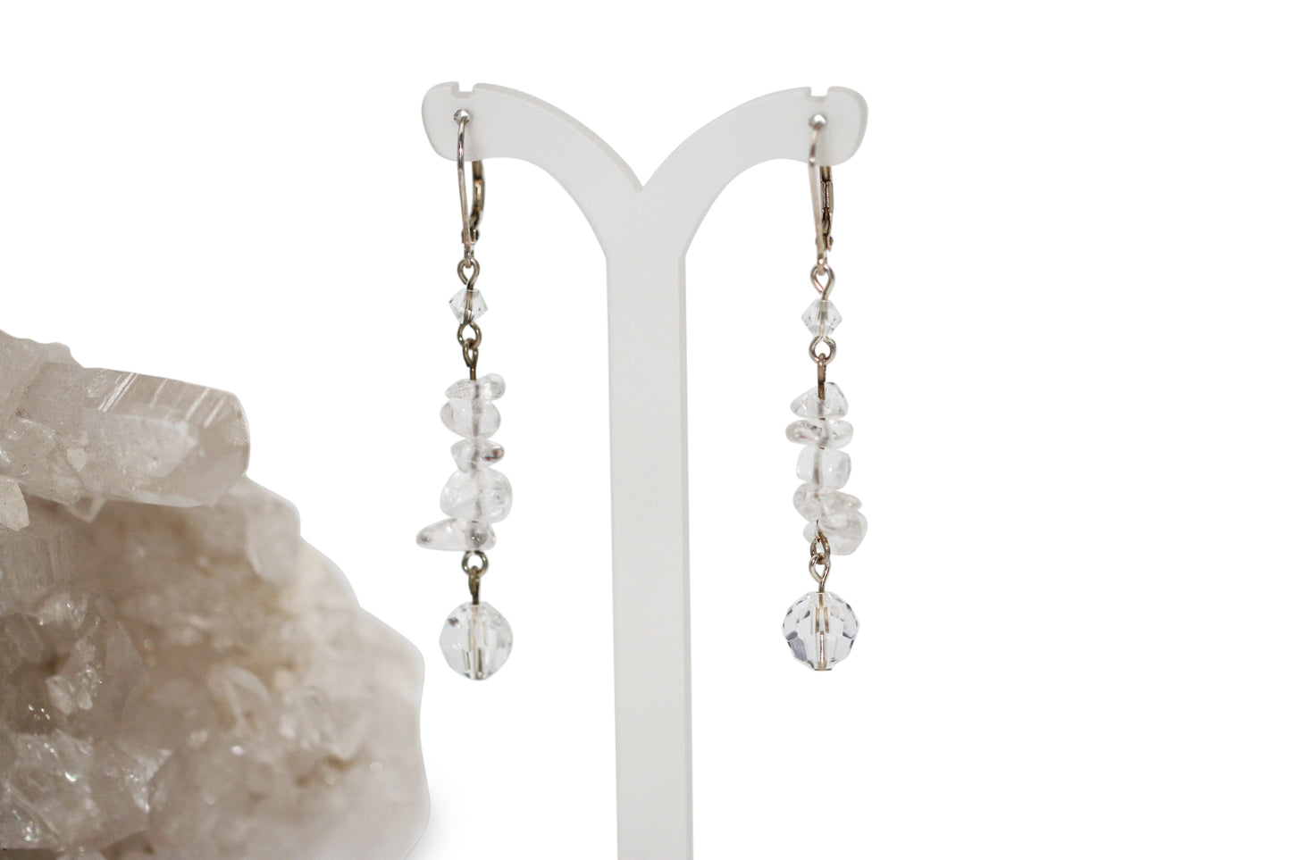 Quartz Gemstone Chips Earrings