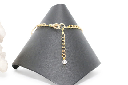 Clear CZ 8" Gold Bracelet