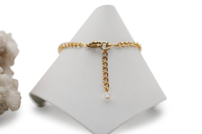 Clear CZ 8" Gold Bracelet