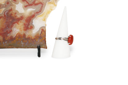 Red Jasper Gemstone Size 8 Ring