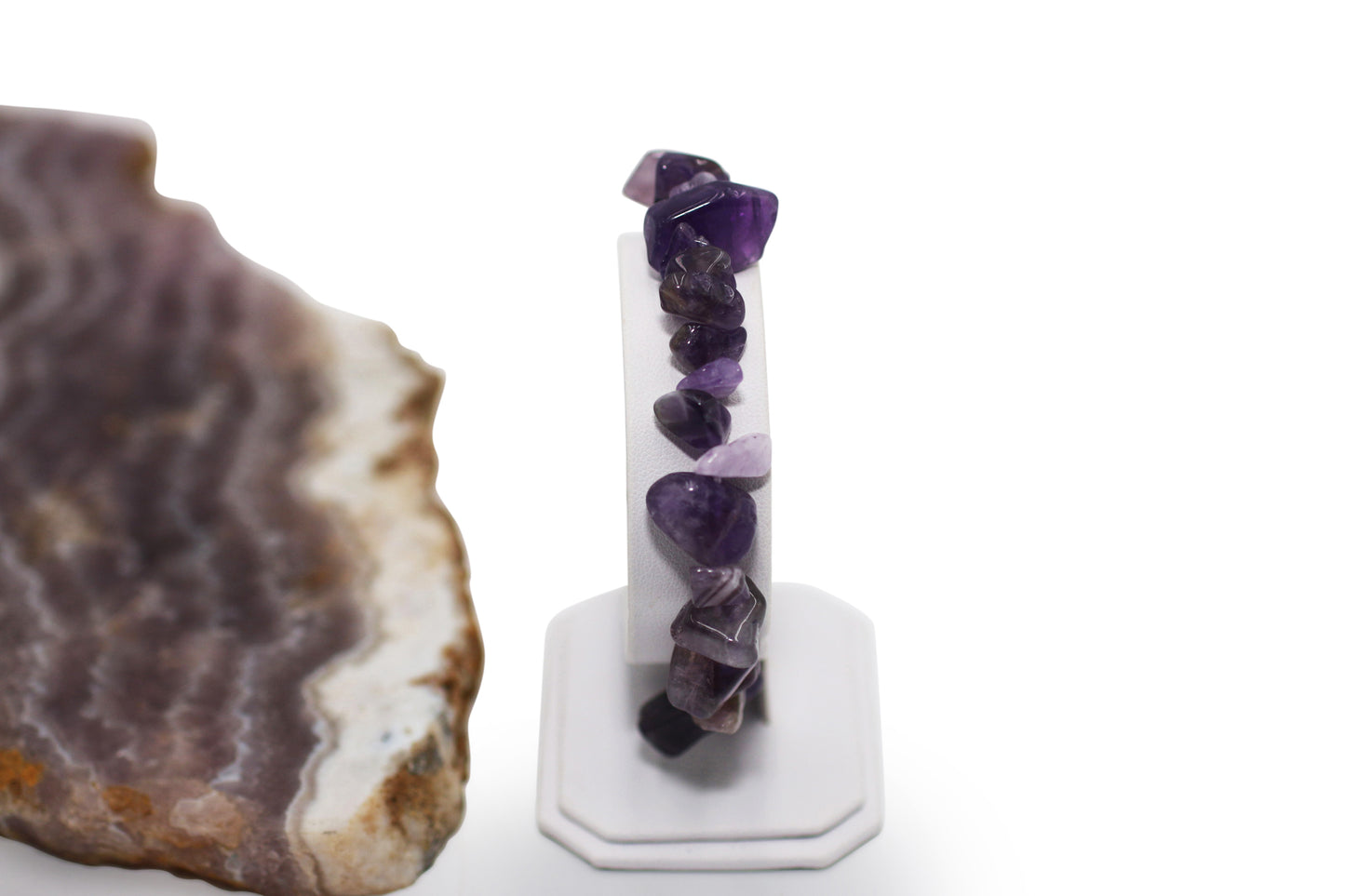 Amethyst 7" Stretchy Bracelet