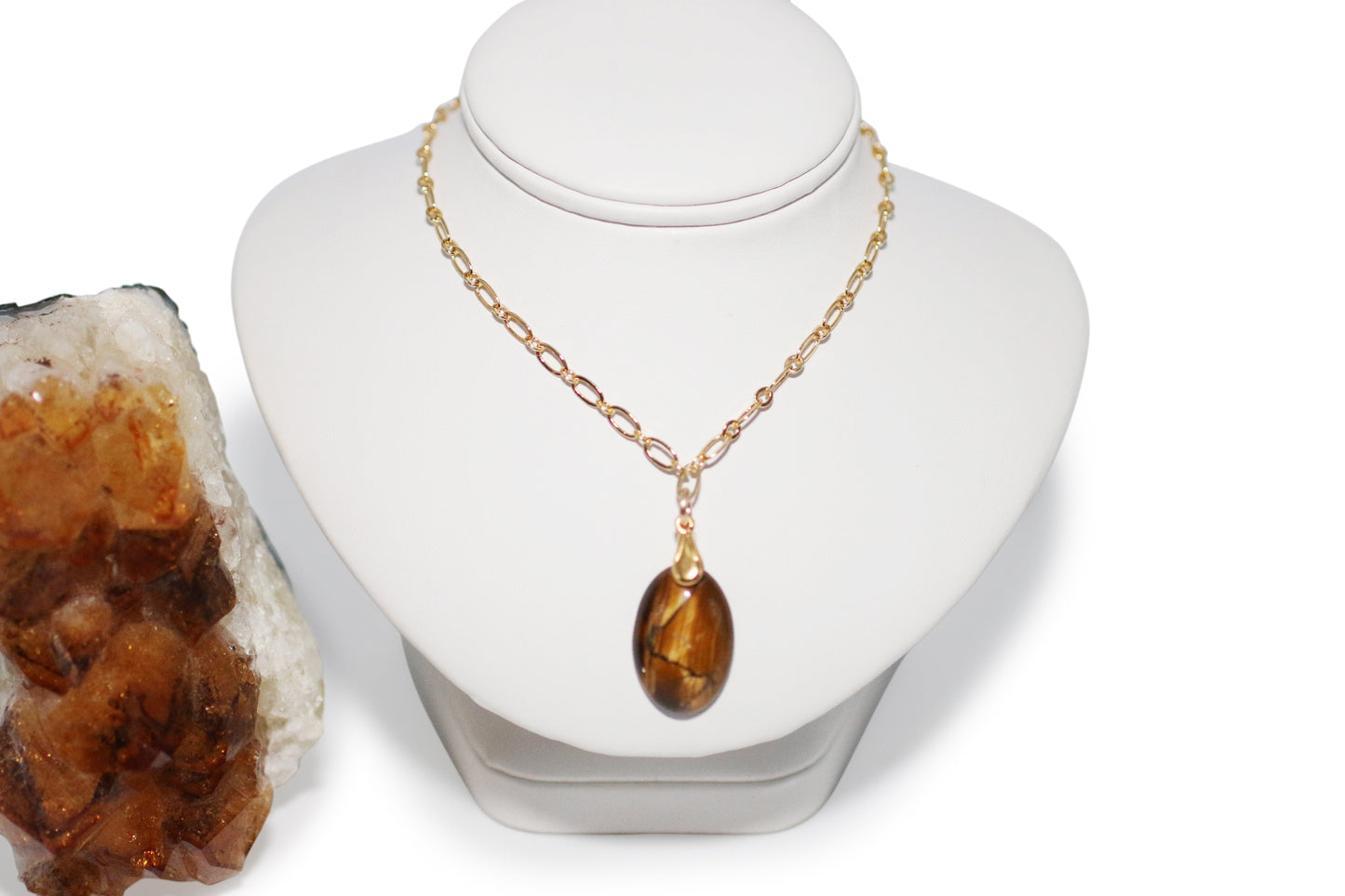 Tiger Eye 22" Gemstone Necklace