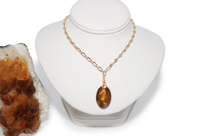 Tiger Eye 22" Gemstone Necklace