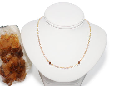 Smoke Topaz Crystals 20" Necklace