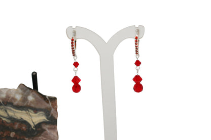 Light Siam Crystals Earrings