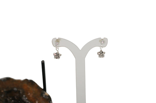 Flower Sterling Silver Stud Earrings