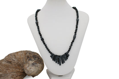 Snowflake Obsidian  22" Necklace