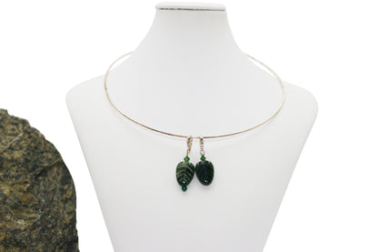 Green Moss Agate 16" Neckwire