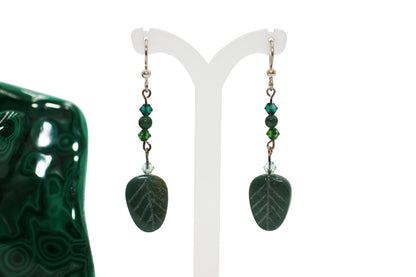 Green Moss Agate Earrings