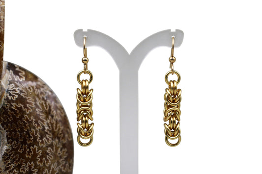 Gold Byzantine Earrings