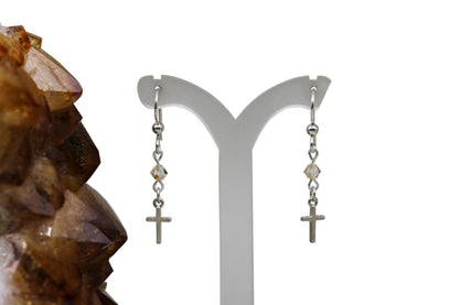 Sterling Silver Cross Earrings
