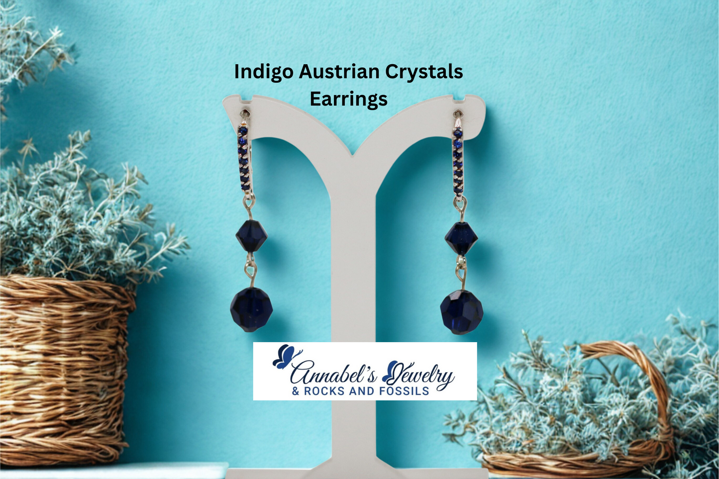 Indigo Crystals Silver Set