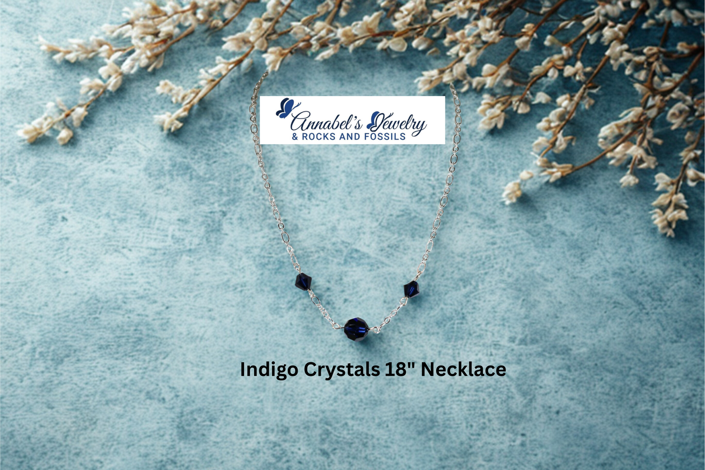 Indigo Crystals Silver Set